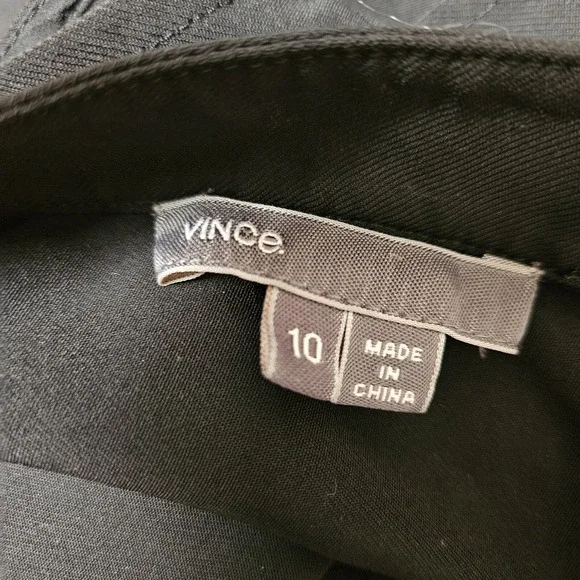 Vince. Cap Sleeve Drawstring Waist Jumpsuit Womens 10 Black Polyester Spandex - Picture 3 of 10